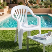Fauteuil léger et moderne en PE, confortable, imperméable, empilable, portable, écologique, pour chambre, école, plage, piscine, hôtel