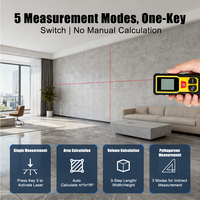 Télémètre laser compact Lonnmeter 60m/100m haute précision 3mm avec écran LCD rétroéclairé, protection IP66 et mesure multi-unités