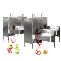 Automatische grote capaciteit sinaasappel schilmachine voor groenten en fruit, grapefruit, cantaloupe, pompoen, aardappel, ananas.