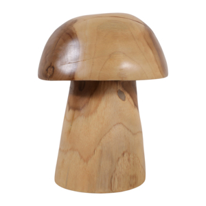 Scultura ornamentale a forma di fungo in legno di teak per decorare la casa, l'ufficio, la mensola, il tavolino da caffè. - Product Image 3