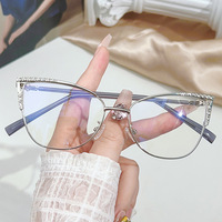 Nouvelles montures de lunettes œil-de-chat punk tendance, personnalisables avec verres correcteurs, anti-lumière bleue, style uni