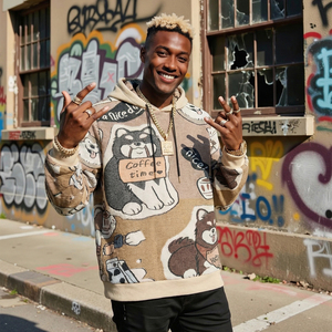 Felpa con Cappuccio Unisex Oversize Stile Hip Hop, Abbigliamento Casual Streetwear, Top Cool per Rap e <span class=keywords><strong>Basket</strong></span>, Taglie Grandi - Product Image 1