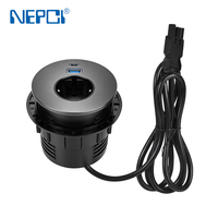 Prise de courant encastrée de bureau ODM NEPCI avec chargeur USB XJY-AC-03EU-65AC-M-C-GST18, prise de courant encastrée dans le bureau avec USB-A+C 65W