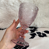 Vente chaude lilas 300ml Vintage verre gobelets à vin violet Grand événement fournitures de fête pour les réceptions de mariage