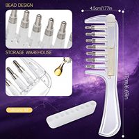 Brosse de massage du cuir chevelu portable à dents larges pour traitement de croissance capillaire, applicateur d'huile essentielle avec logo personnalisé OEM