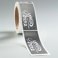 Autocollant de logo personnalisé, rouleau de papier synthétique imperméable en plastique imprimé personnalisé adhésif vinyle PVC cercle rond autocollant de logo de marque