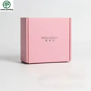 Amostra grátis Eco-Friendly Personalizado Rosa Roupa Interior De Luxo Embalagem Cosméticos Corrugado Mailer Box Shipping Box