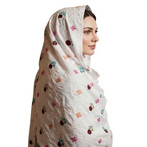 Wholesale Muslim Women Hijab Shawl Scarf Lightweight Breathable Geometric Pattern Long Ethnic Scarf Modest Wear Daily <b>Wrap</b> - Product Image 4