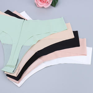 Culottes string confortables pour femmes 2024, taille basse, respirantes, sans couture, en coton, tricotées ODM, écologiques, antibactériennes - Product Image 3