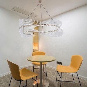 2019 phong cách mới hiện đại ánh sáng mặt dây chuyền thả ánh sáng sang trọng Đèn Chùm Pha Lê bán tốt nhất kim loại vòng 50cm dẫn đèn chùm - Product Image 5