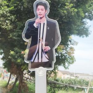 Support en acrylique transparent personnalisé pour figurine d'anime, articles de merchandising d'événements coréens, éventails en plastique imprimés UV, piquets - Product Image 4