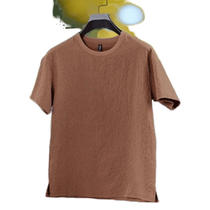 เสื้อยืดแขนสั้นผ้าฝ้ายสีพื้นหนา 200 กรัม ทรงหลวม สไตล์ลำลอง เรียบง่าย สำหรับผู้ชาย แฟชั่นฤดูร้อน - Product Image 3