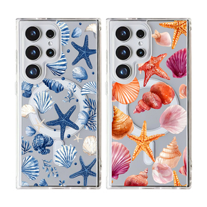 Funda Magnética Transparente de Lujo con Diseño de Conchas Marinas para Teléfono Móvil <span class=keywords><strong>Samsung</strong></span> Galaxy S26 Ultra Plus A07 A17 - Product Image 1