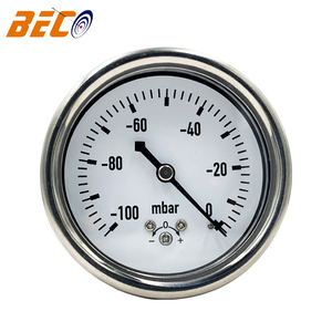 2.5 인치 캡슐 압력 게이지-100 Mbar 후면 연결 의료용 진공 압력 측정기 용 벨로우즈 공기압 게이지 - Product Image 2