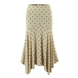 Natural Waist Polka Dot Print Cotton Maternity <b>Skirt</b> Women Asymmetrical Ankle Length Casual Anti-Bacterial Fashion Dress - Product Image 1