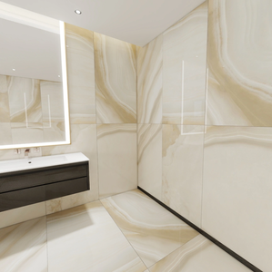 Carrelage en porcelaine aspect marbre jaune, fabrication directe de Foshan, <span class=keywords><strong>60x120</strong></span>, revêtement mural et sol pour projets commerciaux - Product Image 6