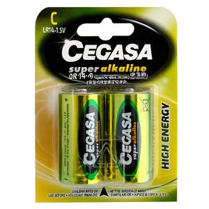 Batterie Cegasa Super Alcaline LR14 C ad alta energia, confezione da 2 - Product Image 2