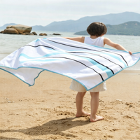 Custom 2-in-1 Cotton or Polyester Kids Bath Towel & Beach Blanket Soft Plush Absorbent Large Pool Shower Towel for Children