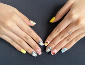 <span class=keywords><strong>Uñas</strong></span> Postizas Hechas a Mano con Diseño de Gato y Cupcake, Calidad de Salón, Reutilizables, Ajuste Personalizado - Product Image 4