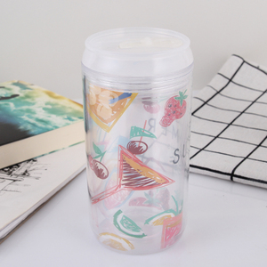 De la comida barata de doble pared taza creativa de doble pared taza de café con tapa de plástico - Product Image 2