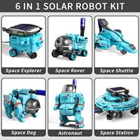 Kit Robot Solaire STEM 6-en-1, Blocs de Construction en Plastique DIY, Flotte d'Exploration Spatiale, Jouet Scientifique Éducatif pour Enfants de 4 à 12 Ans