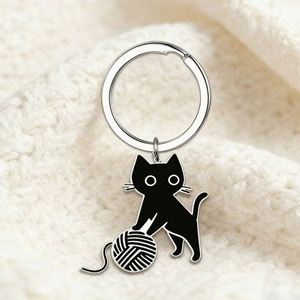 Nouveau Porte-clés Créatif Chaton Noir 2026 avec Pendentif Petit Chaton en Acier Inoxydable Émaillé pour Sac à Dos - Product Image 4