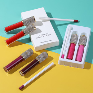 Kit rossetto diamantato Set rossetto liquido opaco impermeabile lucidalabbra e rossetto - Product Image 5