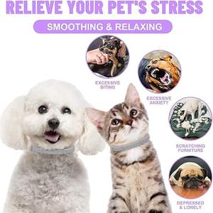 Paquete de 3 collares de lujo calmantes para gatos y gatitos, <span class=keywords><strong>collar</strong></span> antiladridos para perros hecho de goma - Product Image 2