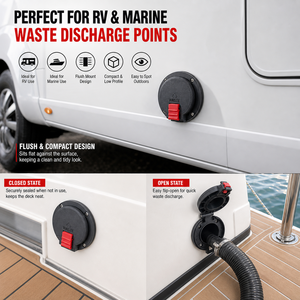 Bouchon rabattable anti-fuite résistant aux UV pour <span class=keywords><strong>vidange</strong></span> d'<span class=keywords><strong>eaux</strong></span> <span class=keywords><strong>usées</strong></span> de caravane, <span class=keywords><strong>camping</strong></span>-<span class=keywords><strong>car</strong></span> et bateau, en nylon, pour déchets marins - Product Image 5