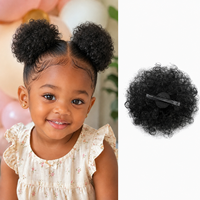 Perruque pour enfants Miareo Wigs, style afro ondulé, aspect naturel, facile à porter, résistante à la chaleur, cheveux synthétiques, fabrication sur mesure.