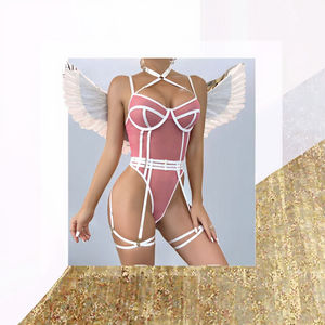 Dames Sexy Verleidelijke Zwarte <span class=keywords><strong>Bondage</strong></span> Bodysuits Erotische Uitgeholde Harnasverband Stevige Controle Kruisloos Gekruiste <span class=keywords><strong>Bondage</strong></span> - Product Image 3