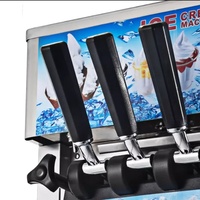 Nouvelle machine à glace molle commerciale automatique à 3 saveurs, haute productivité, en acier inoxydable, compatible avec le yaourt, le lait et l'eau