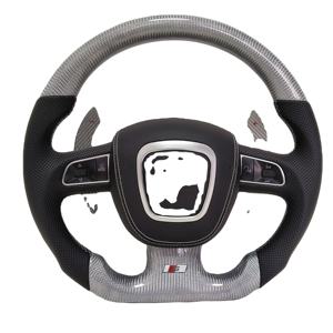 Volante de Fibra de Carbono Real Personalizado de Alta Calidad para <span class=keywords><strong>Audi</strong></span> A4 S4 <span class=keywords><strong>RS4</strong></span> <span class=keywords><strong>B7</strong></span> - Product Image 4