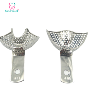 Bandeja Manual para Instrumentos Dentales de Acero Inoxidable 304, Bandeja de Impresión Plateada Blanca de Alta Calidad para Uso en Clínicas Dentales - Product Image 5