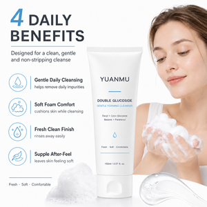 Limpiador Facial Espumoso Suave con Doble Glucósido, Sin Fragancia, Nutritivo, para una Barrera Cutánea Reconfortante, Marca Privada OEM ODM - Product Image 4