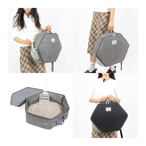 Tragbare Mobile Katzentoilette Grenzüberschreitend Sofort Lieferbar Faltbare Wasserdichte Reise-Katzentoilette Haustier-Tasche für Kotbehälter beim Ausreisen - Product Image 2