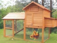 Cage à poules en bois moderne pour l'extérieur et l'intérieur, imprimé mode hivernal, très grande, mobilier pour animaux de compagnie toutes saisons
