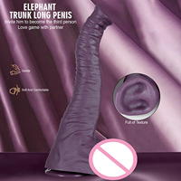 Dildo ultra-long en silicone liquide, simulation trompe d'éléphant, plug anal, dildo animal, dildo éléphant, gros dildo, jouets sexuels