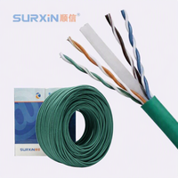 Kabel Ethernet CAT6 UTP FTP S/FTP CCA 24AWG 4 Twisted Pairs Berkinerja Tinggi 305M Box Indoor Outdoor dengan Selubung PVC