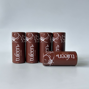 Tube en carton texturé avec logo en relief pour rouge à lèvres artisanal haut de gamme et stick déodorant - Product Image 2