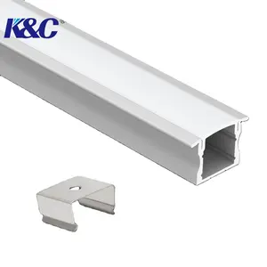 Лидер продаж, встраиваемый алюминиевый канал K14 для светодиодной ленты, освещения, поликарбоната, PMMA, рассеиватель, Т-образный слот, алюминиевый светодиодный профиль
