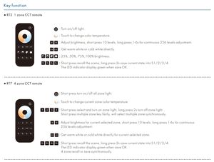 SKYDANCE RT8C 8 zone alimentato a batteria CCT Touch Wheel RF Remote dimmer per Controller LED a doppio colore - Product Image 5