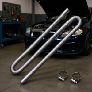 Tubo Flessibile per Scarico Riscaldatore Diesel da 58,7 Pollici con 2 Morsetti per Kit Accessori Sistema di Scarico Tuning - Product Image 2