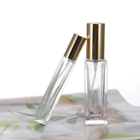 Flacon de parfum carré haut de gamme 10 ml 30 ml 50 ml en verre avec vaporisateur portable