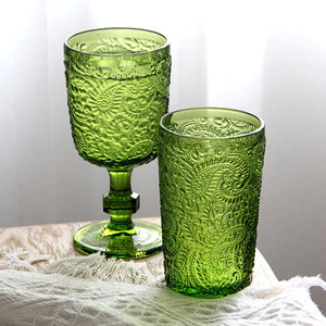 380ml Green Coloured <strong>Water</strong> <strong>Glass</strong> Tumblers Tall Drinking <strong>Glass</strong> Cup Highball <strong>Glasses</strong> - Product Image 4