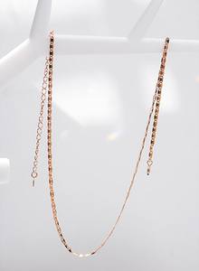 Collana Choker in Argento Sterling 925 Placcato Oro Rosa con Design Semplice Ispirato ai Follower di Instagram - Product Image 3
