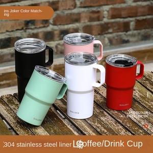 304 gobelet Portable en acier inoxydable épaissi valeur de couleur élevée maille de conservation de la chaleur pour café thé noir eau couvercle de tasse noire - Product Image 5