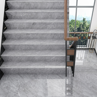 Carreaux de sol en porcelaine antidérapants de style moderne rustique avec aspect marbre, finition mate, 10 mm d'épaisseur, blanc, pour l'intérieur