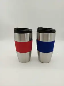 Prostar 450Ml Roestvrij Staal Koffie Mok Met Deksel En Silicon Mouw