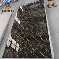Tablero de revestimiento de panel de pared de PVC 3D al por mayor para decoración de hotel nuevo panel de techo de plástico acrílico de mármol UV de 3mm translúcido